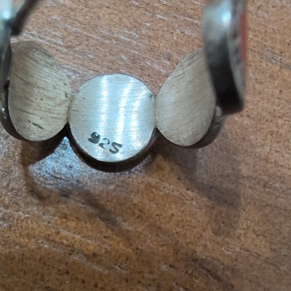 Bulgari Silver Earrings with Red Accents - Picture 2 of 4